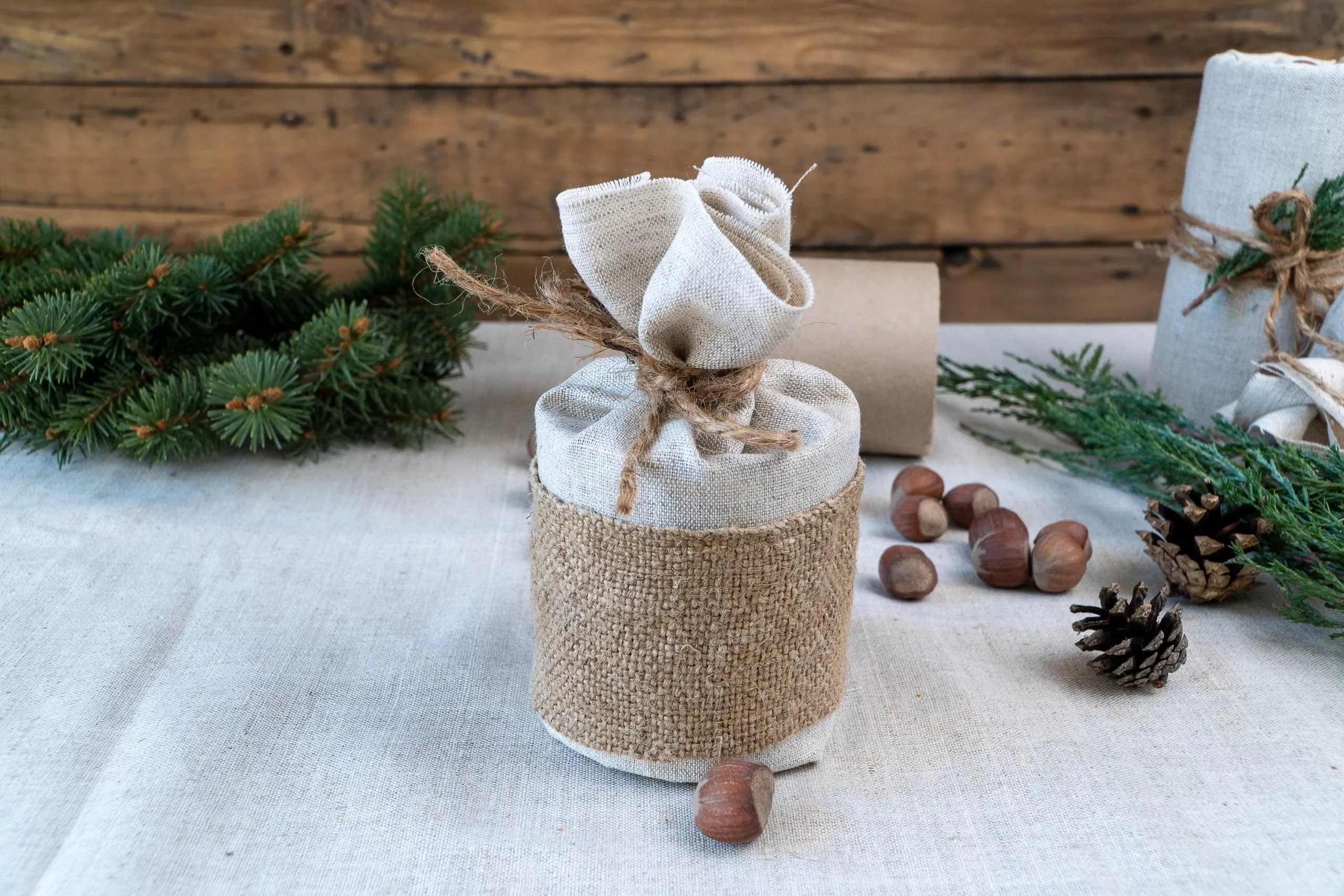fabric holiday wrapping paper