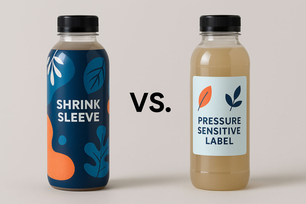 product labeling solutions: shrink sleeves vs pressure-sensitive labels