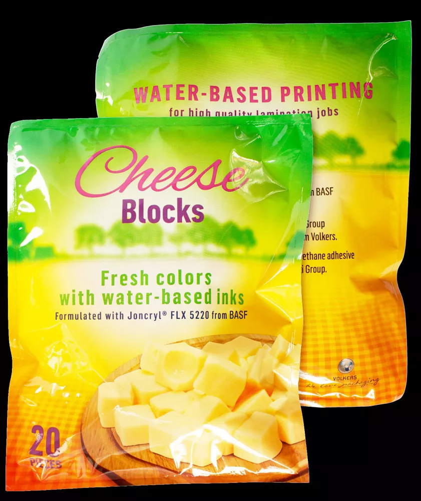 water-based ink on flexible packaging