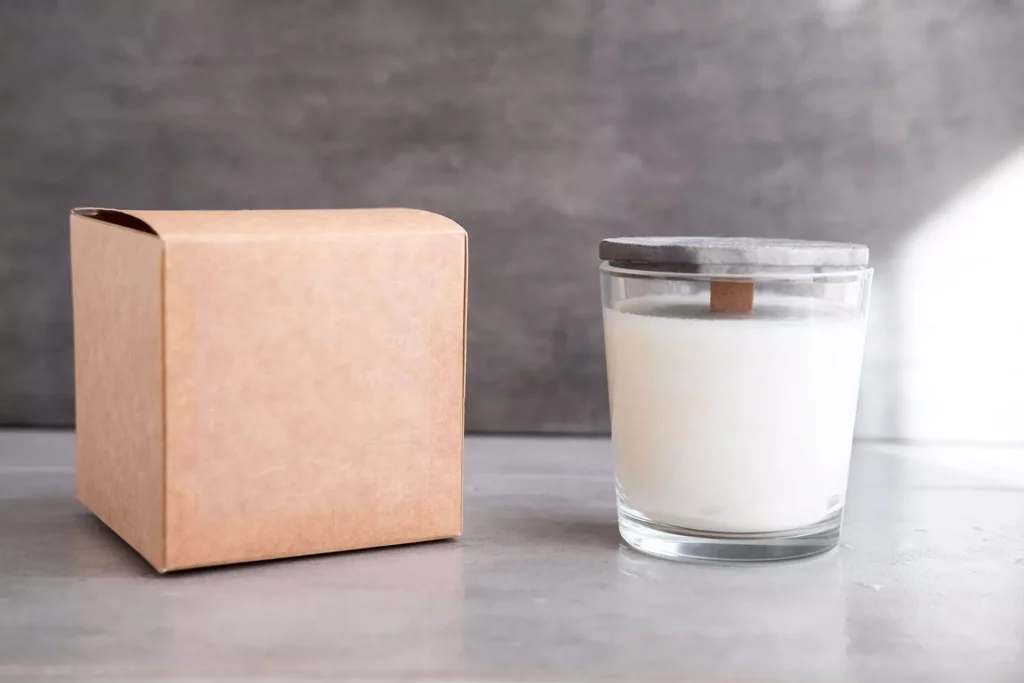 folding carton and candle