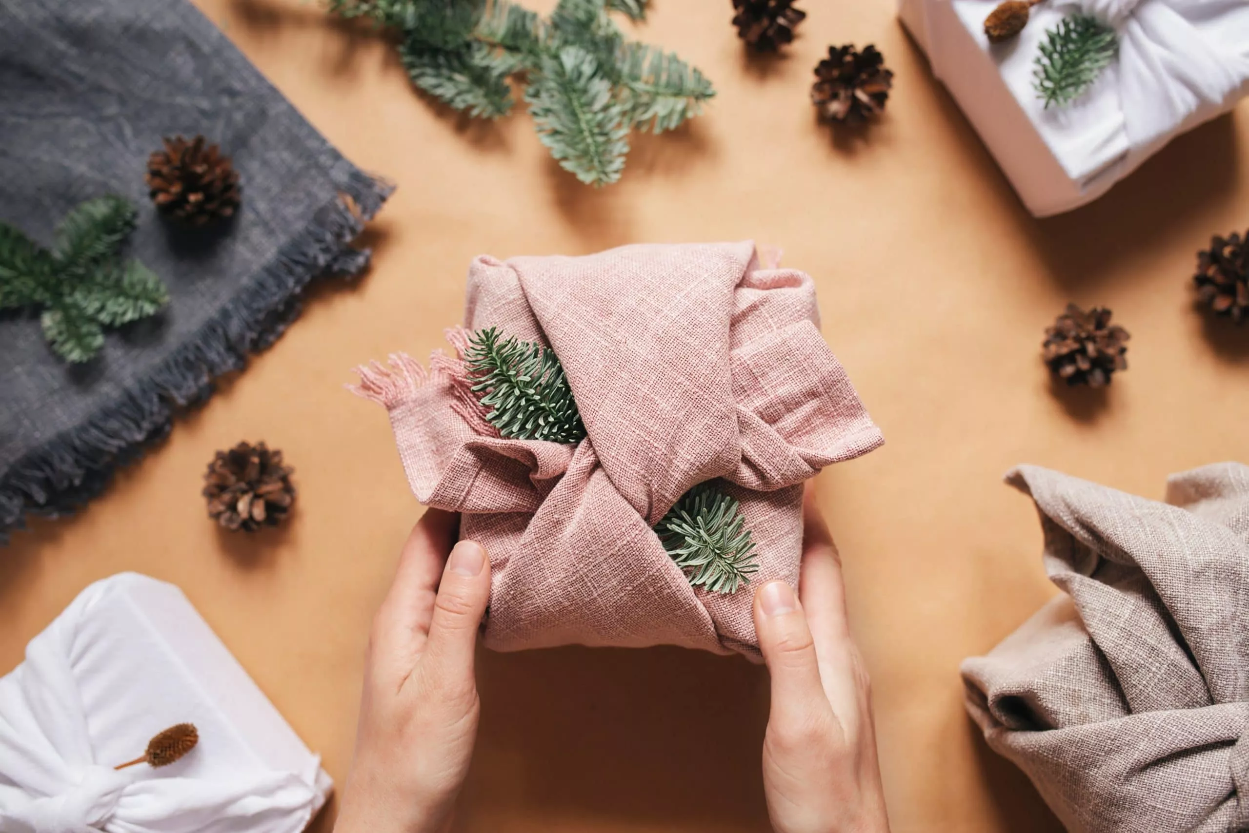 scarves holiday gift wrapping