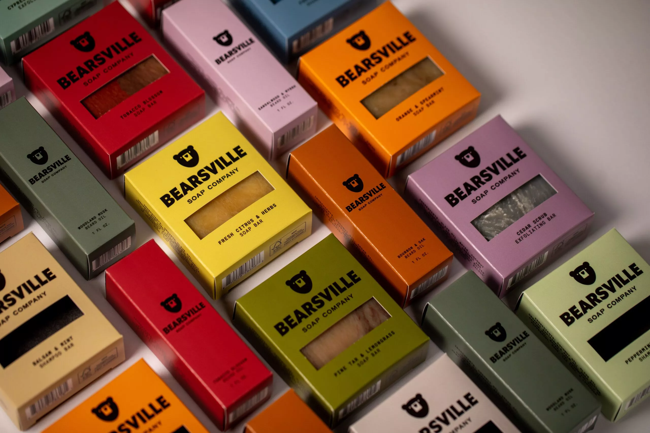 Bearsville soap packaging