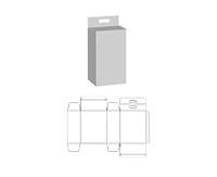Hang tab folding box
