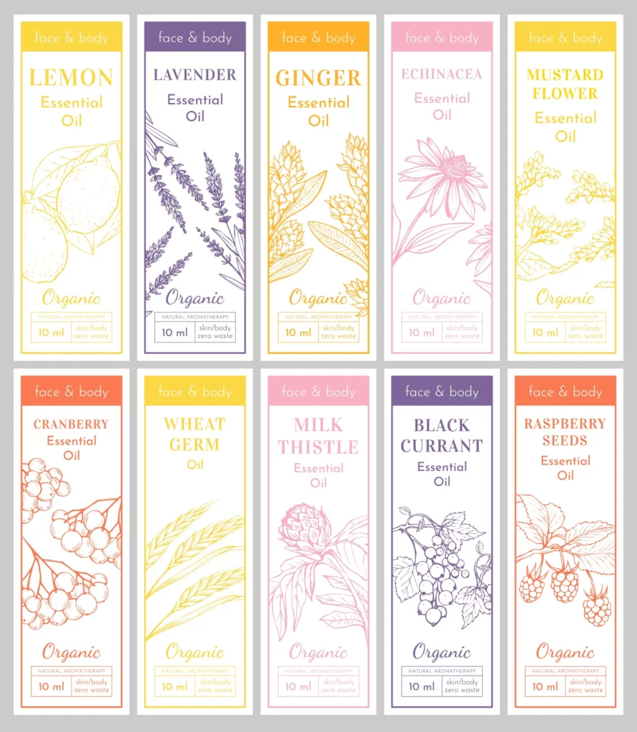 Typography and visual hierarchy in cosmetic labels